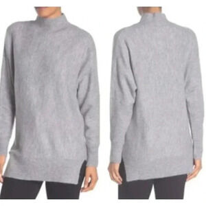 Magaschoni Gray funnel neck pullover sweater, Medium